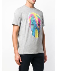 T-shirt à col rond imprimé gris Ps By Paul Smith