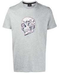 T-shirt à col rond imprimé gris PS Paul Smith