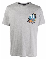 T-shirt à col rond imprimé gris PS Paul Smith