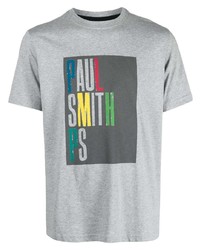 T-shirt à col rond imprimé gris PS Paul Smith