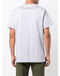 T-shirt à col rond imprimé gris Helmut Lang