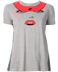 T-shirt à col rond imprimé gris RED Valentino