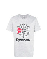 T-shirt à col rond imprimé gris Reebok