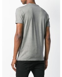 T-shirt à col rond imprimé gris DSQUARED2