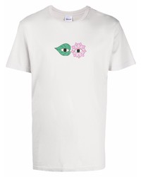 T-shirt à col rond imprimé gris RIPNDIP