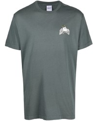 T-shirt à col rond imprimé gris RIPNDIP