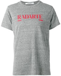 T-shirt à col rond imprimé gris Rodarte