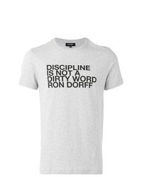 T-shirt à col rond imprimé gris Ron Dorff