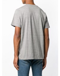 T-shirt à col rond imprimé gris VISVIM