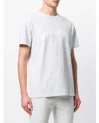 T-shirt à col rond imprimé gris A.P.C.