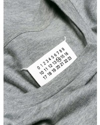 T-shirt à col rond imprimé gris Maison Margiela