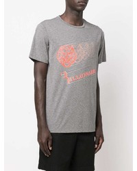 T-shirt à col rond imprimé gris Billionaire