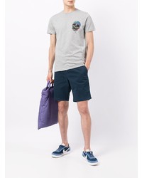 T-shirt à col rond imprimé gris PS Paul Smith