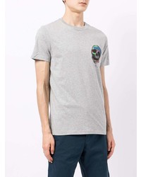 T-shirt à col rond imprimé gris PS Paul Smith