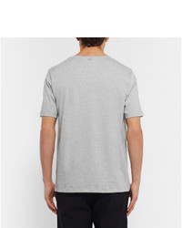 T-shirt à col rond imprimé gris Ami