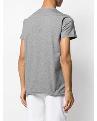 T-shirt à col rond imprimé gris Philipp Plein