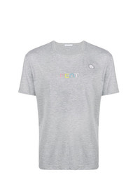 T-shirt à col rond imprimé gris Societe Anonyme