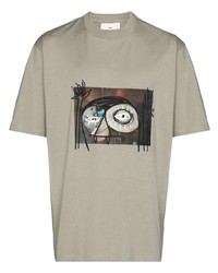 T-shirt à col rond imprimé gris Song For The Mute