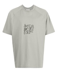 T-shirt à col rond imprimé gris Song For The Mute