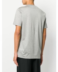 T-shirt à col rond imprimé gris Lanvin