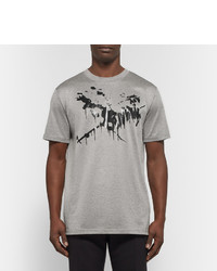 T-shirt à col rond imprimé gris Lanvin