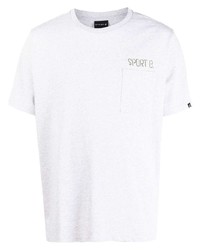 T-shirt à col rond imprimé gris SPORT b. by agnès b.
