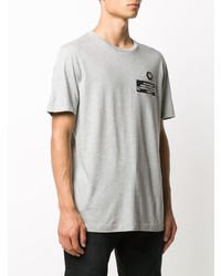 T-shirt à col rond imprimé gris Philipp Plein