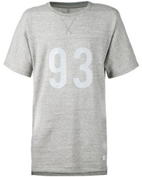 T-shirt à col rond imprimé gris Stampd