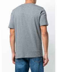 T-shirt à col rond imprimé gris Maison Margiela