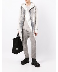 T-shirt à col rond imprimé gris 11 By Boris Bidjan Saberi