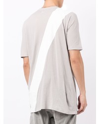 T-shirt à col rond imprimé gris 11 By Boris Bidjan Saberi