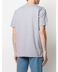 T-shirt à col rond imprimé gris A.P.C.