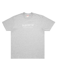 T-shirt à col rond imprimé gris Supreme