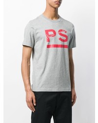 T-shirt à col rond imprimé gris Ps By Paul Smith