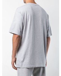 T-shirt à col rond imprimé gris Heron Preston