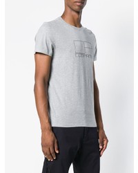 T-shirt à col rond imprimé gris CP Company