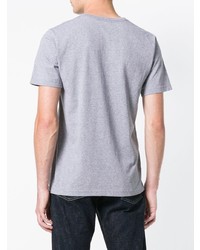 T-shirt à col rond imprimé gris A.P.C.