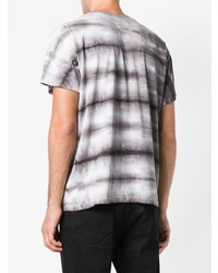 T-shirt à col rond imprimé gris Amiri