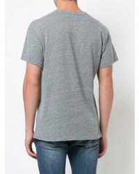 T-shirt à col rond imprimé gris Amiri