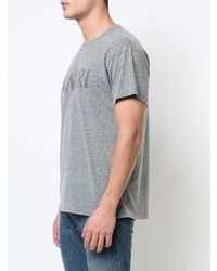 T-shirt à col rond imprimé gris Amiri