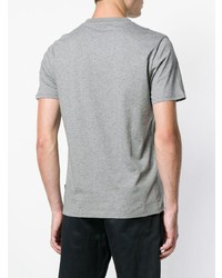 T-shirt à col rond imprimé gris Calvin Klein