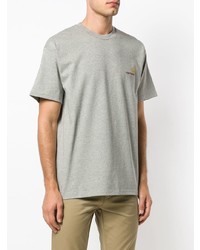 T-shirt à col rond imprimé gris Carhartt