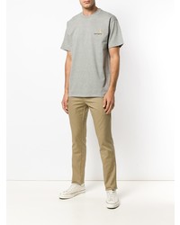 T-shirt à col rond imprimé gris Carhartt