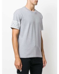 T-shirt à col rond imprimé gris Kenzo