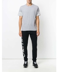 T-shirt à col rond imprimé gris Kenzo