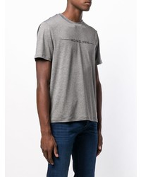 T-shirt à col rond imprimé gris Michael Kors