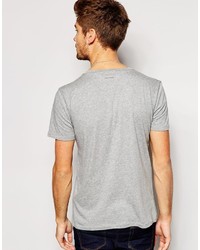 T-shirt à col rond imprimé gris Boss Orange