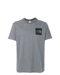 T-shirt à col rond imprimé gris The North Face