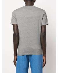 T-shirt à col rond imprimé gris Kenzo