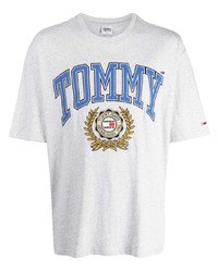 T-shirt à col rond imprimé gris Tommy Jeans